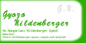gyozo mildenberger business card
